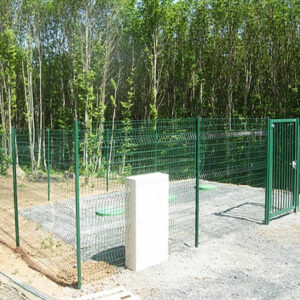 kit cloture grillage avec porte pour citerne