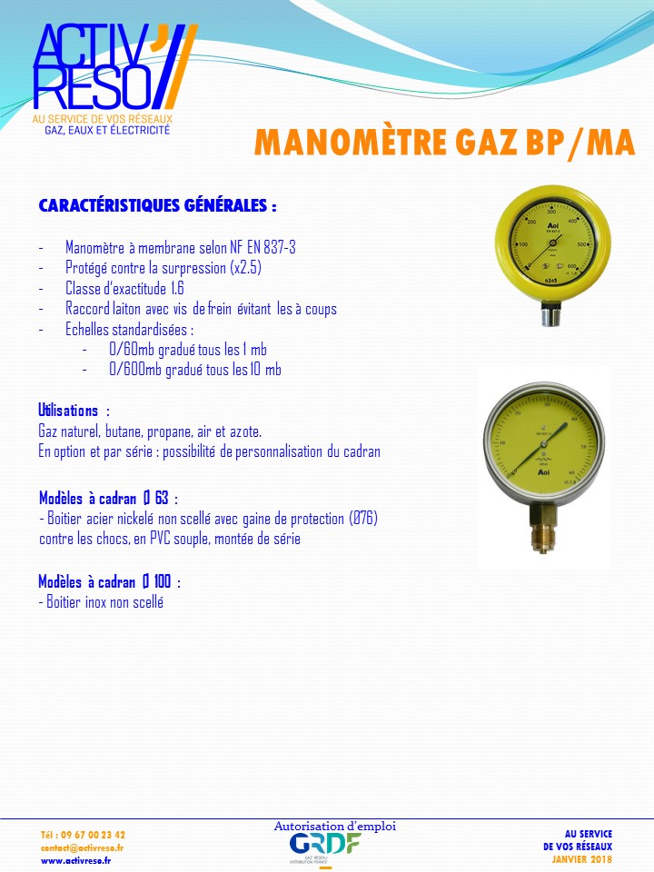 manometre gaz bp - activreso