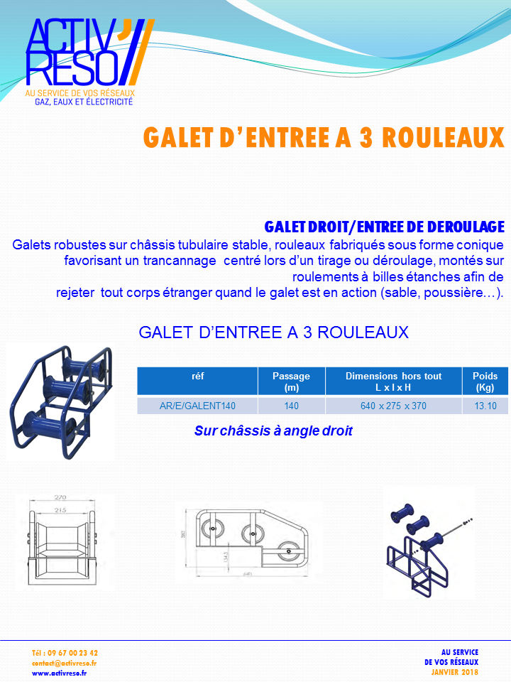 Galet entree 3 rouleaux - activreso