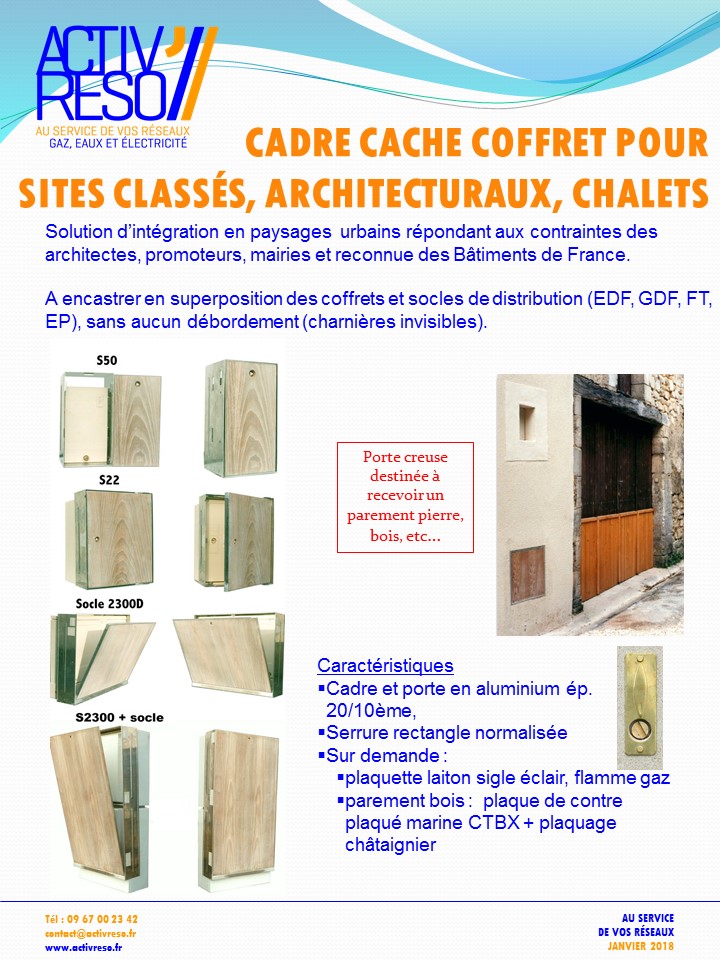 cadre cache coffrets sites classes - activreso